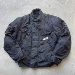 iXS Jacket Mens Large Black‎ Textile Motorcycle Biker Armour Quilted Size XL